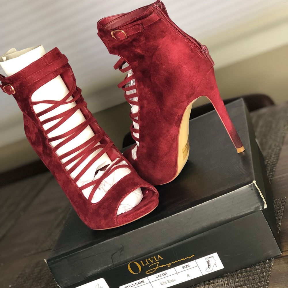Burgundy Seuss heels